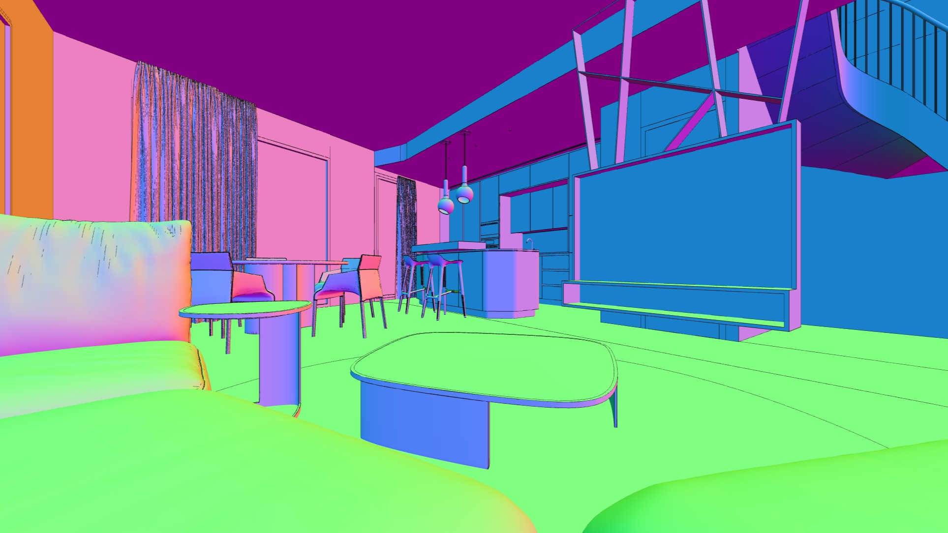 ID-Map interior usado como base geométrica en FlapStudio AI